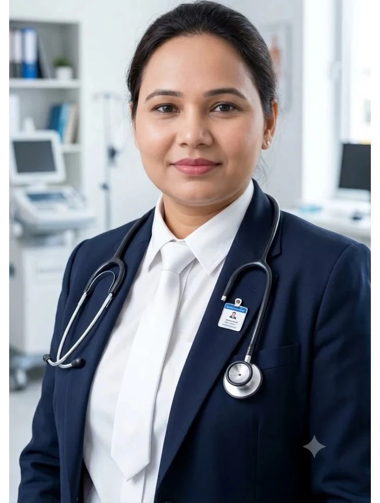 Professional woman in a healthcare setting